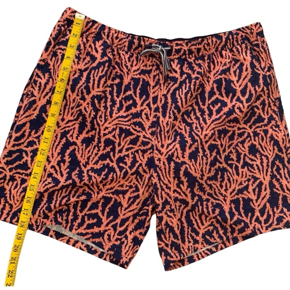 Peter Millar Orange and Blue Swim Trunks Relaxed Fit - Picture 4 of 14
